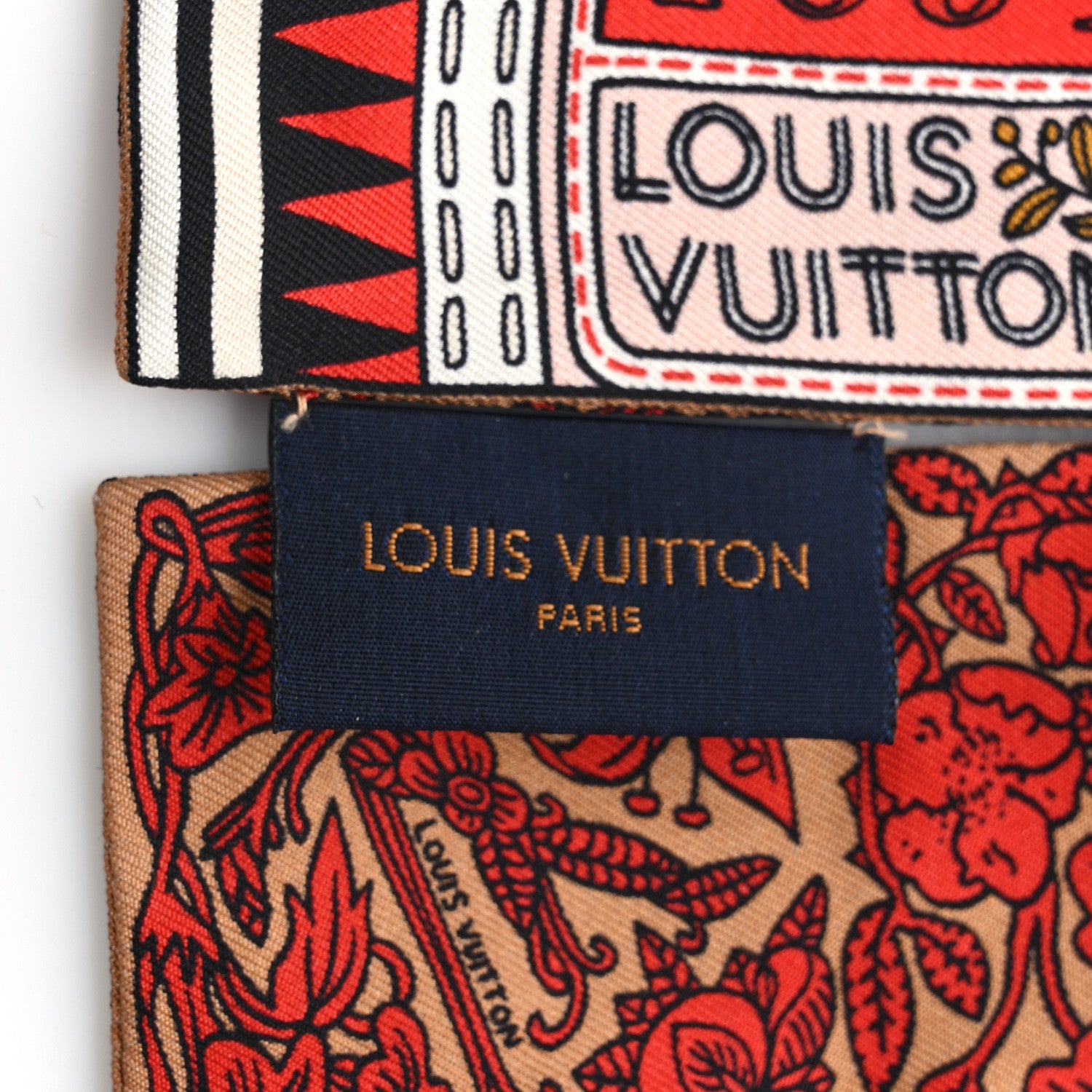 Louis Vuitton Silk Jeu De Louis BB Bandeau Beige 3 of 4