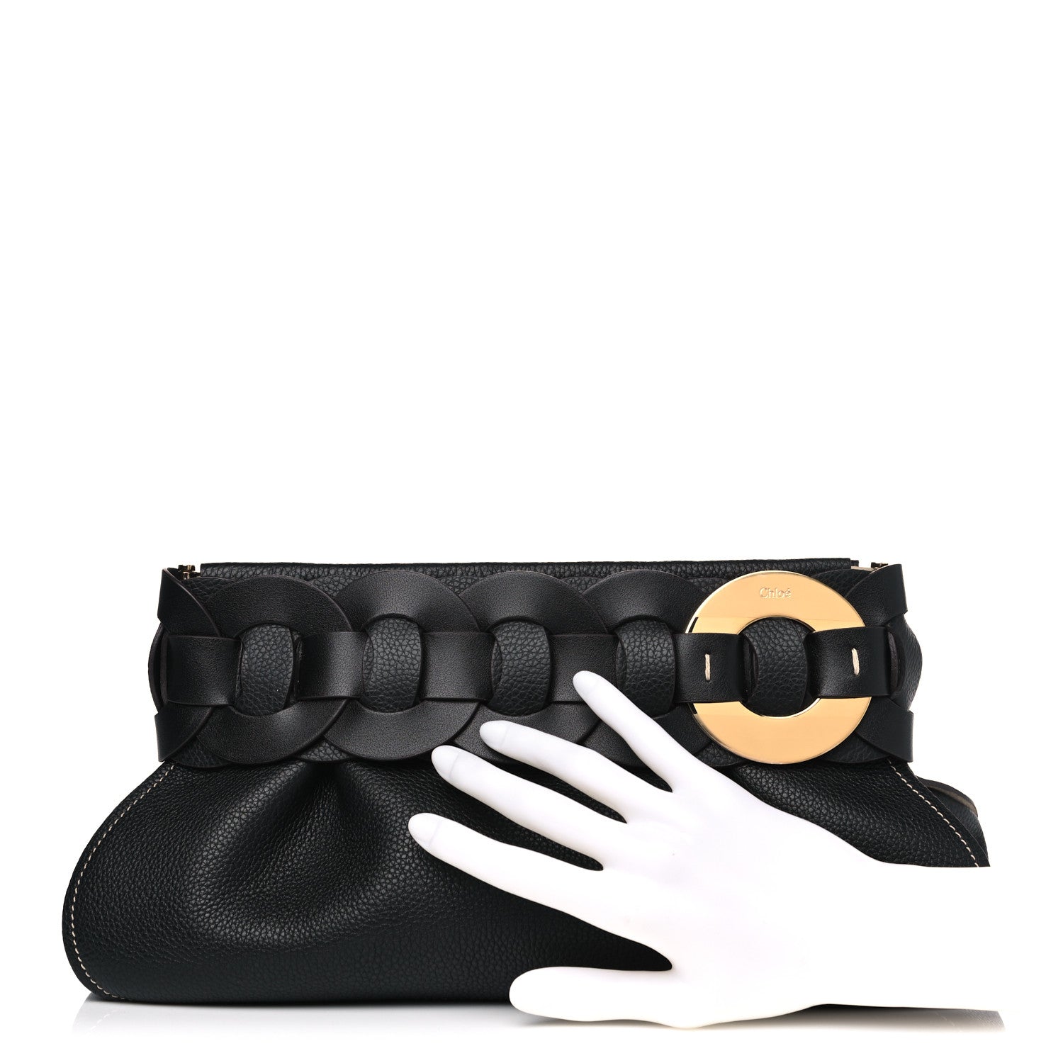 Chloe Grained Calfskin Darryl Clutch Black 4 of 31