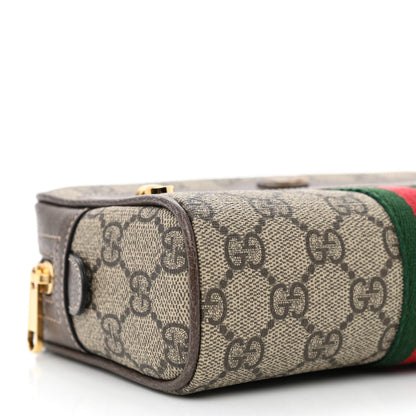 Gucci GG Supreme Monogram Web Small Ophidia Belt Bag 85 34 Dark Brown 10 of 11