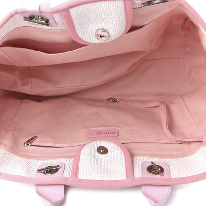 Chanel Canvas Medium Deauville Tote Pink 4 of 9