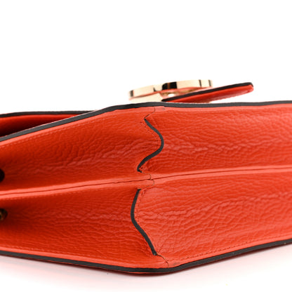 Gucci Dollar Calfskin Small Interlocking G Shoulder Bag Sun Orange 9 of 10