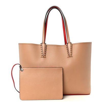 Christian Louboutin Calfskin Spikes East West Cabata Tote Nude 3 of 12