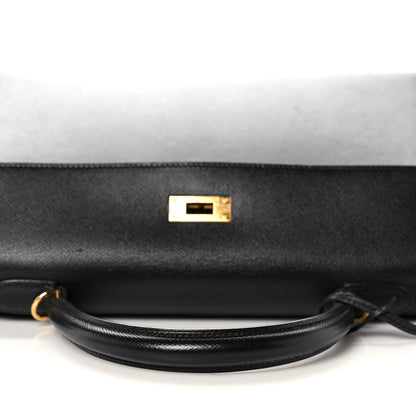 Hermes Epsom Kelly Sellier 35 Black 15 of 42