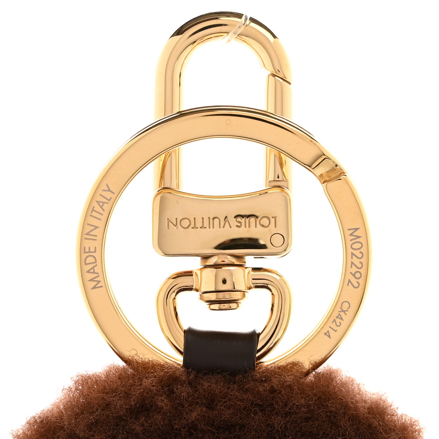 Louis Vuitton Shearling LV Paw Key Holder Bag Charm Brown 3 of 4