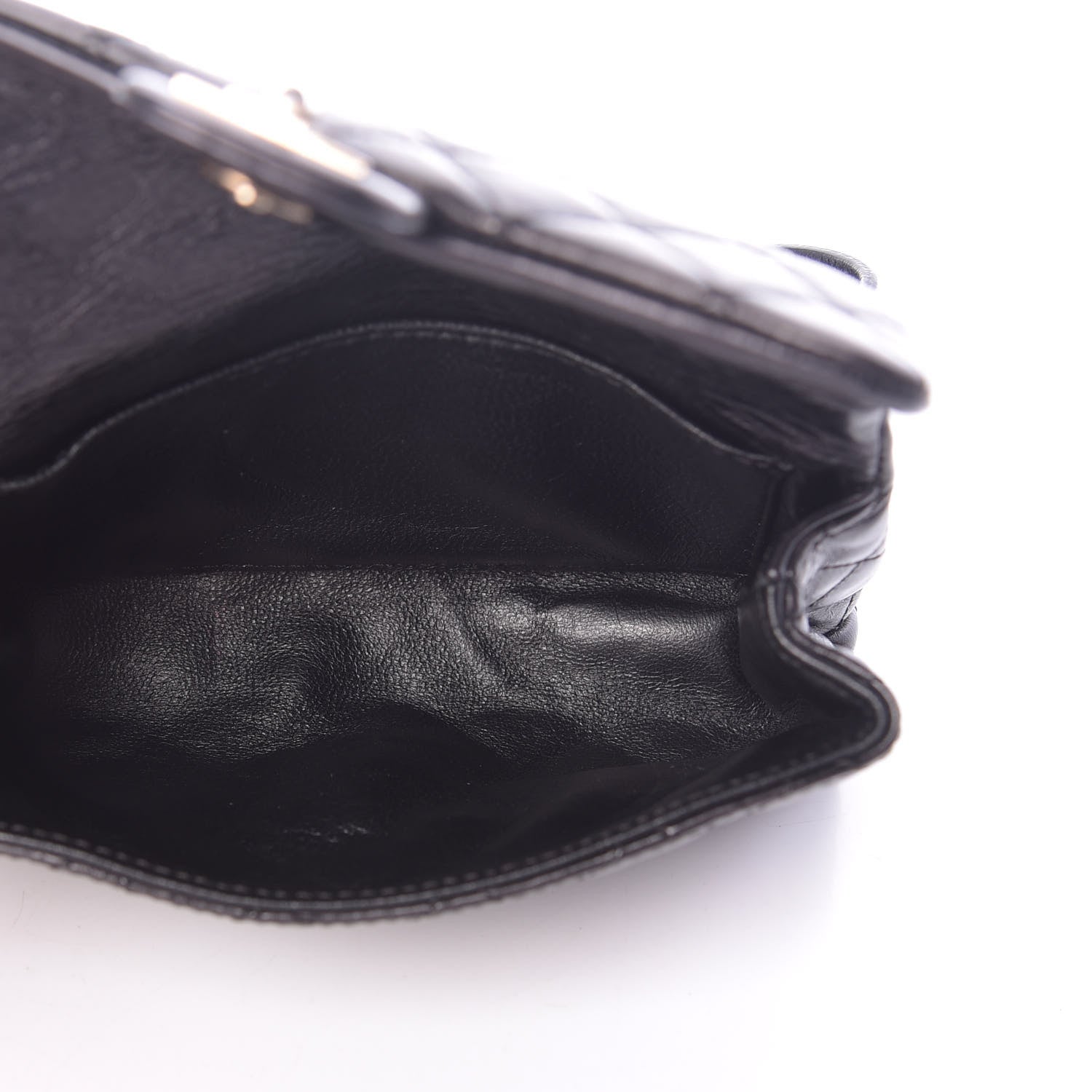 Chanel Aged Calfskin Quilted 2.55 Reissue Flap Belt Bag Clutch Black 4 of 10