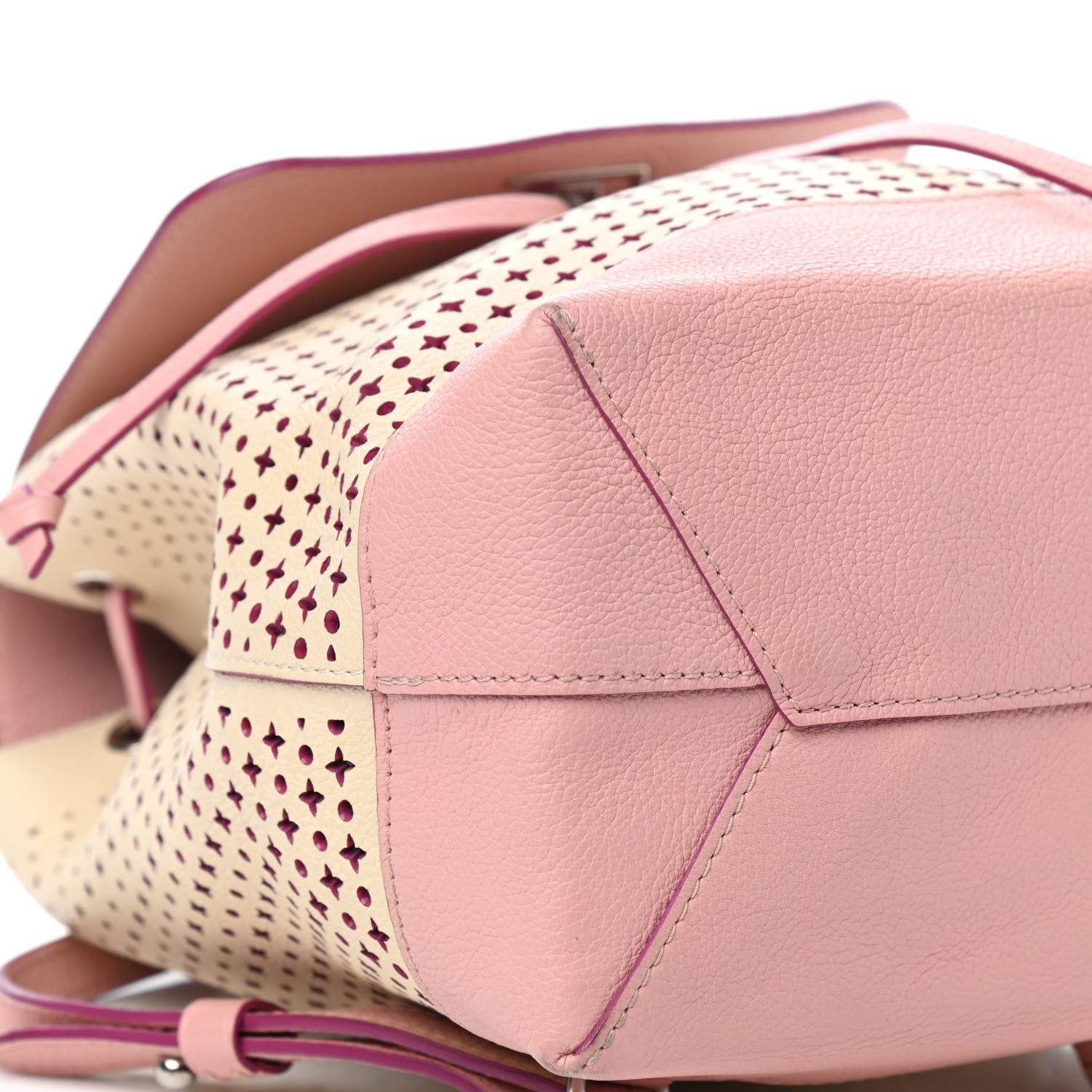 Louis Vuitton Perforated Calfskin Lockme Backpack Rose Poudre Creme 7 of 10
