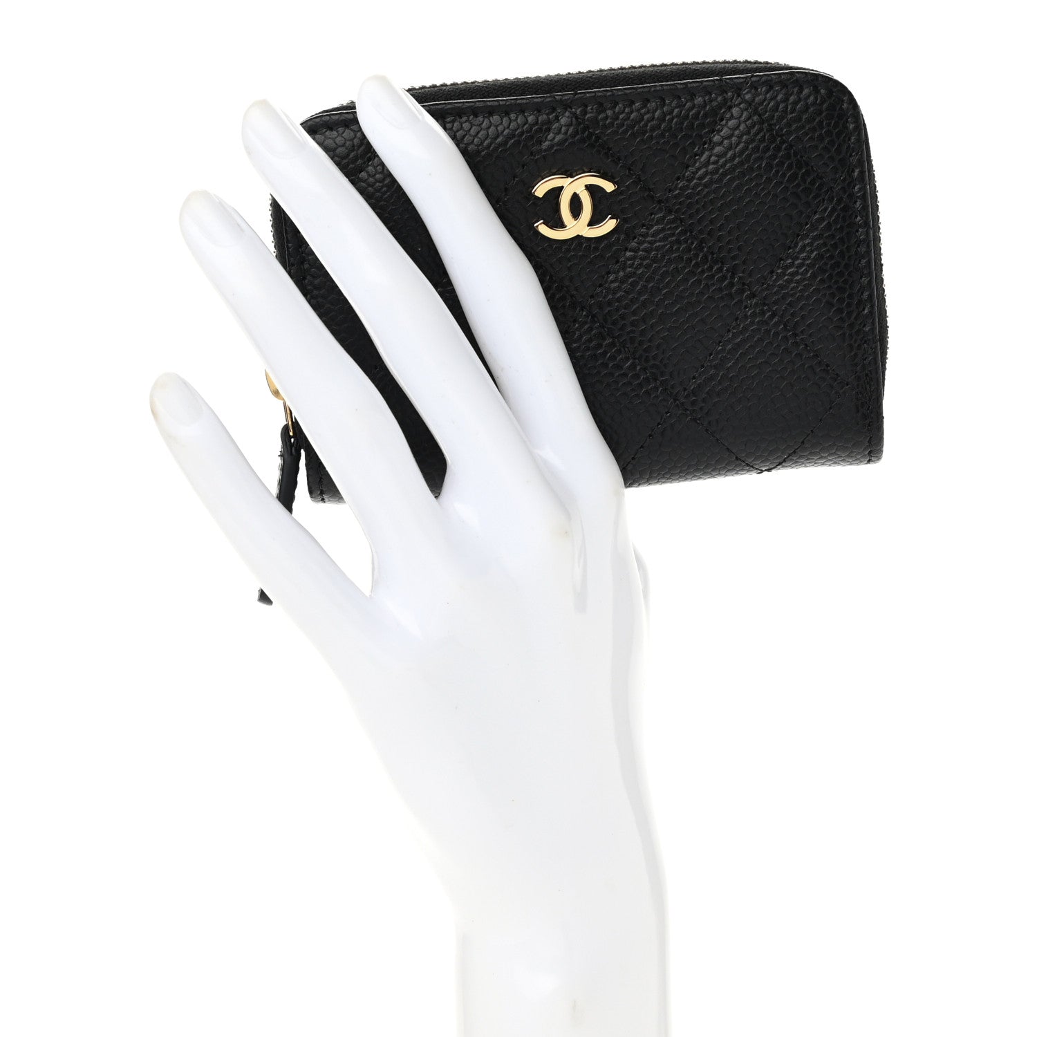Chanel Caviar Quilted Classic Zipped Coin Purse Black 2 of 8