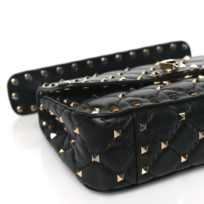 Valentino Garavani Nappa Small Rockstud Spike Shoulder Bag Black 7 of 8