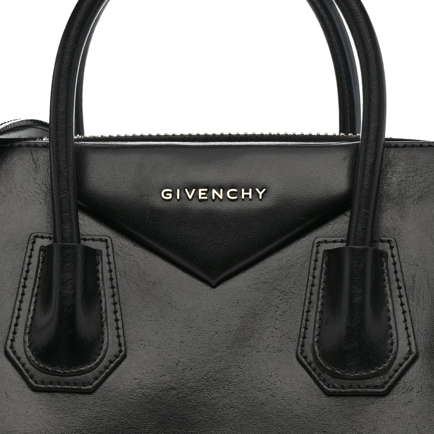 Shiny Lord Calfskin Medium Antigona Black