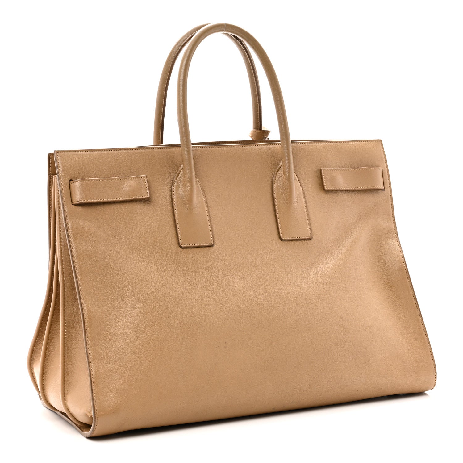 Saint Laurent Calfskin Large Sac de Jour Carryall Tan 3 of 9