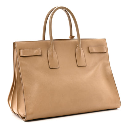 Saint Laurent Calfskin Large Sac de Jour Carryall Tan 3 of 9