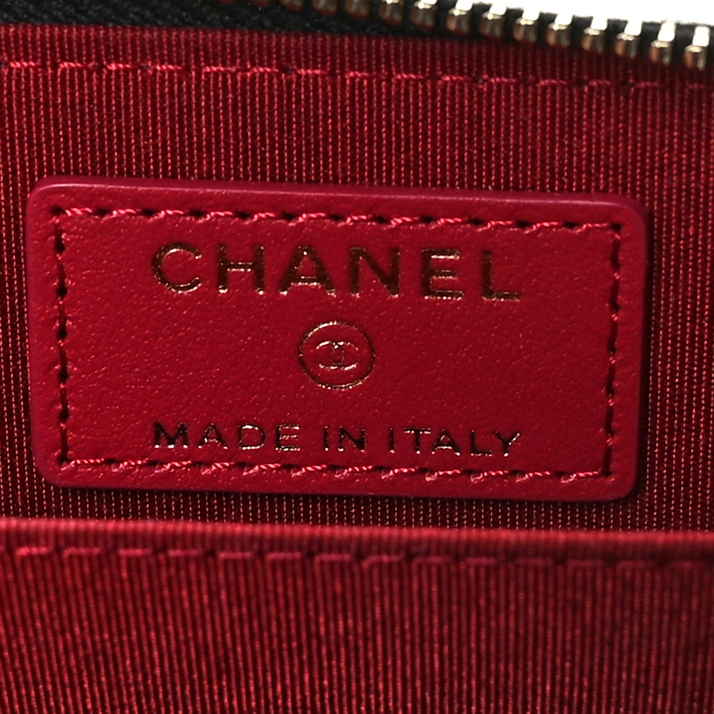 Shiny Goatskin Quilted Chanel 19 Zip Around Coin Purse Wallet Black