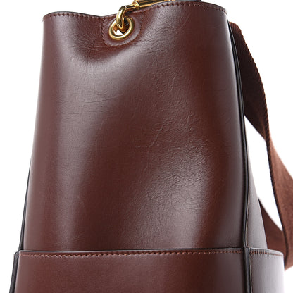 Celine Supersoft Calfskin Sangle Bucket Bag Burgundy 13 of 14