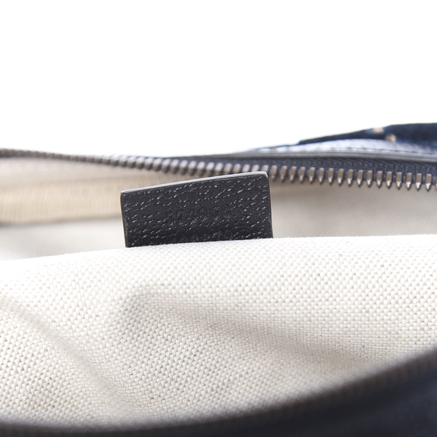 Velvet GG Monogram Web Belt Bag Blue Beige
