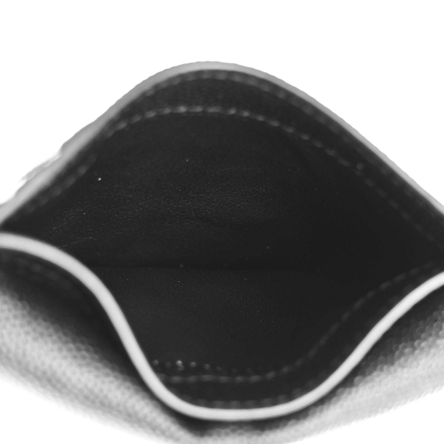 Saint Laurent Grain De Poudre Uptown Monogram Card Case Black 5 of 9