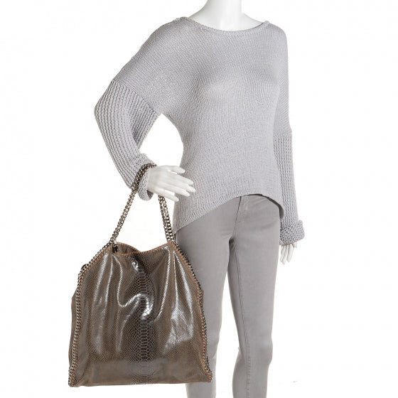 Faux Python Large Falabella Tote