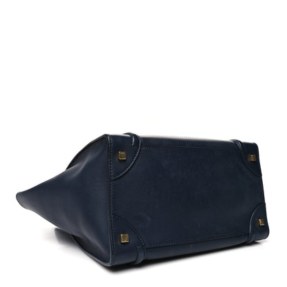 Celine Smooth Calfskin Mini Luggage Navy Blue 3 of 13