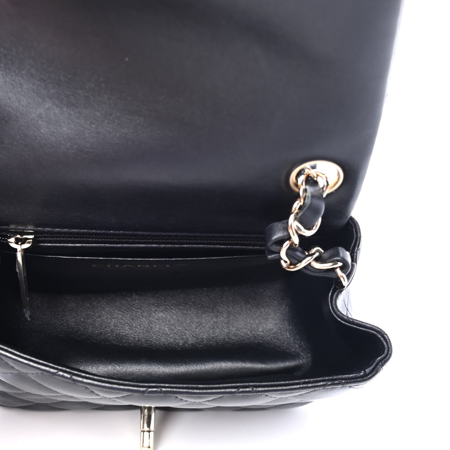 Chanel Lambskin Quilted Mini Square Flap Black 4 of 4