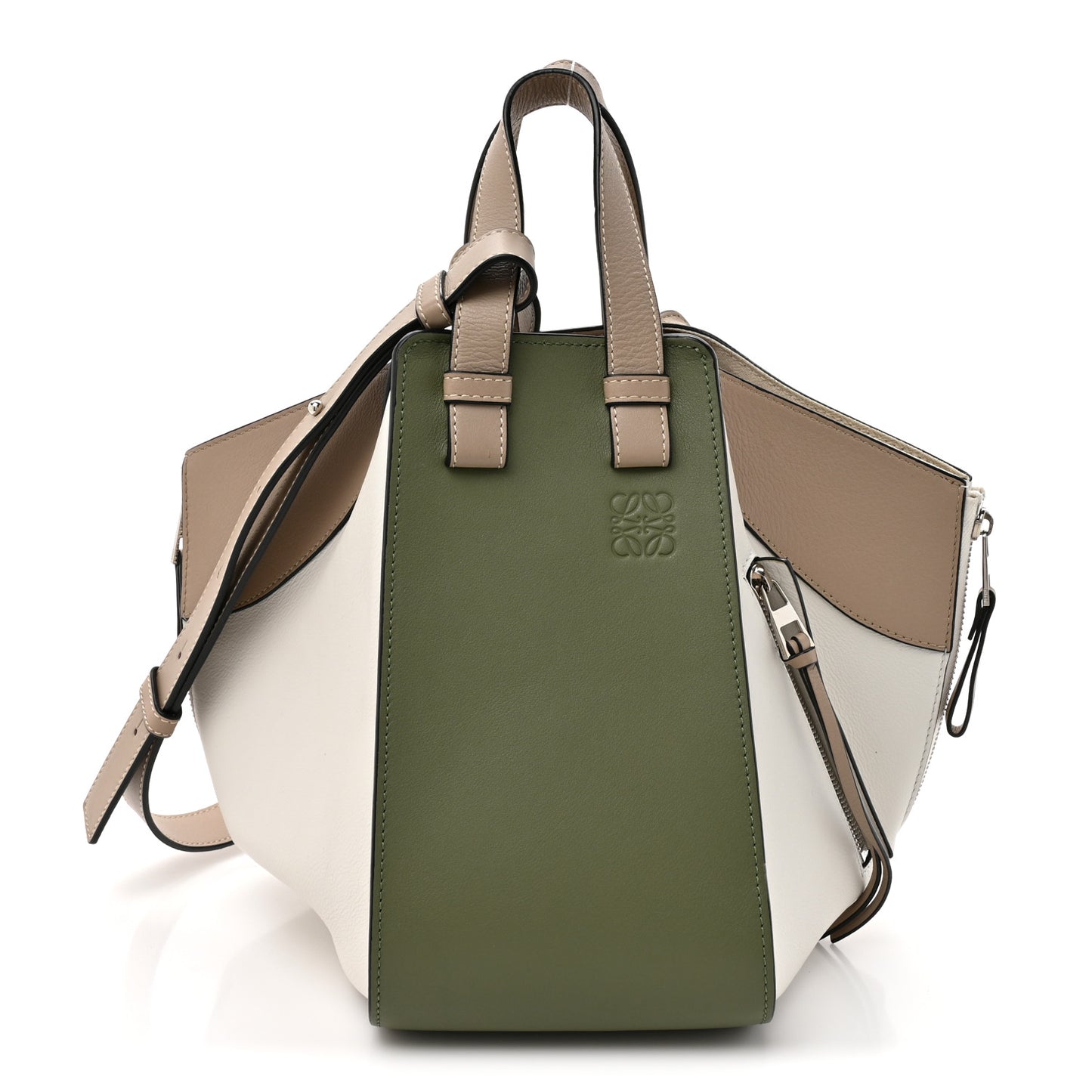 Calfskin Small Hammock Shoulder Bag Avocado Green Sand