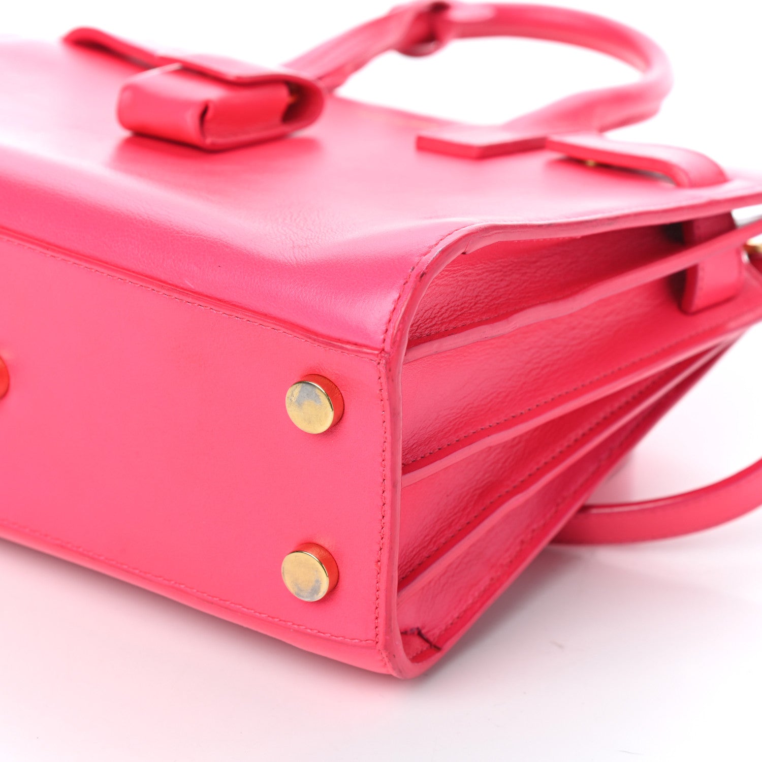 Saint Laurent Calfskin Nano Sac De Jour Fluo Pink 10 of 10