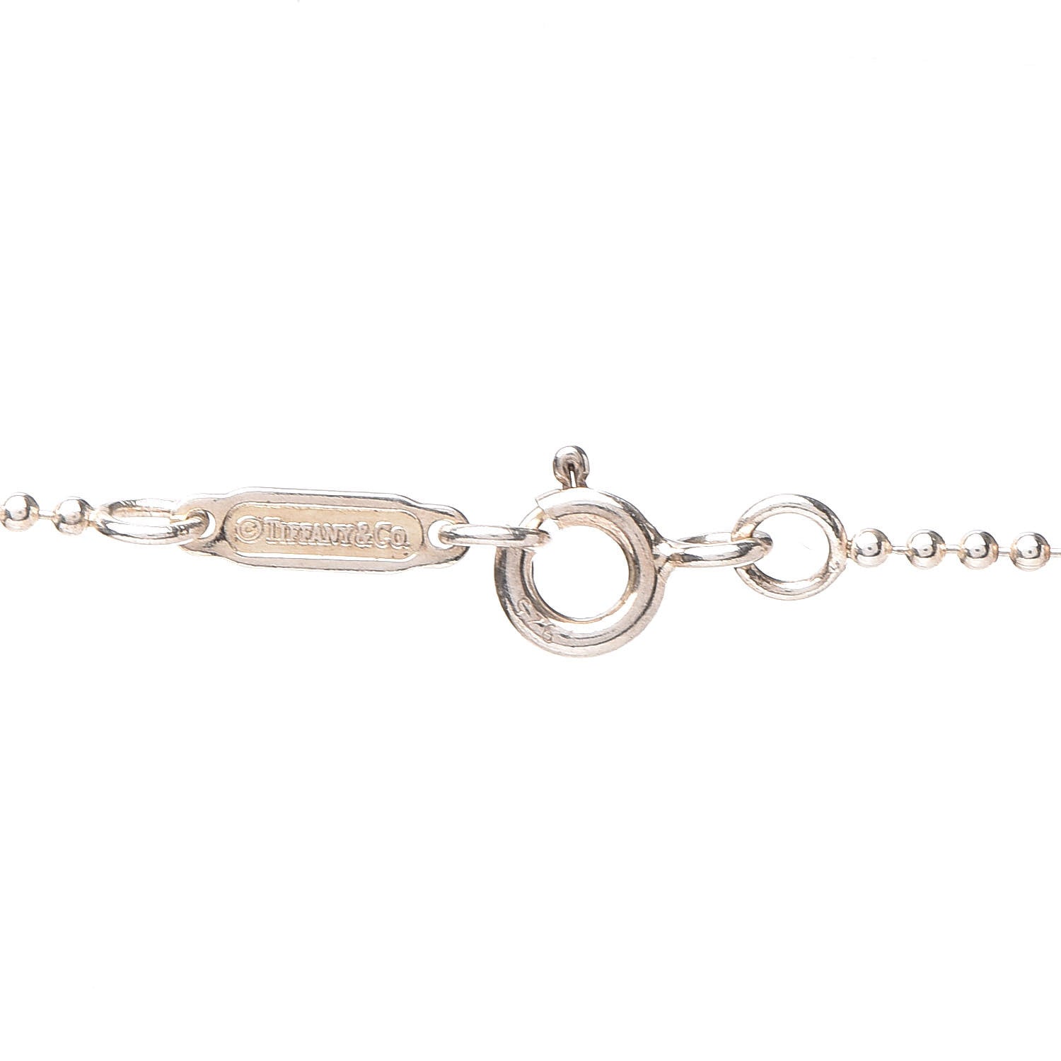 Tiffany Sterling Silver Oval Key Pendant Necklace 6 of 7