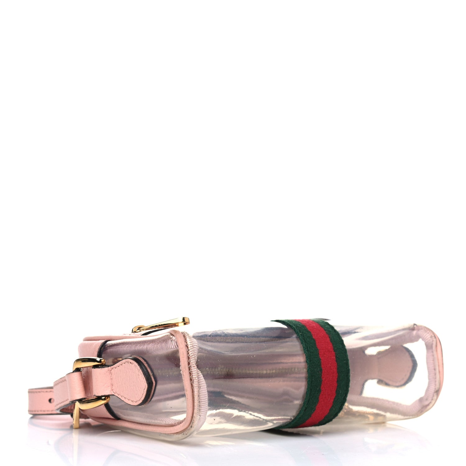 Gucci Vinyl Web Mini Ophidia Transparent Shoulder Bag Perfect Pink 3 of 11