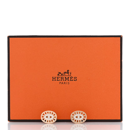 Hermes 18K Rose Gold Diamond Chaine d'Ancre Divine Stud Earrings 5 of 5