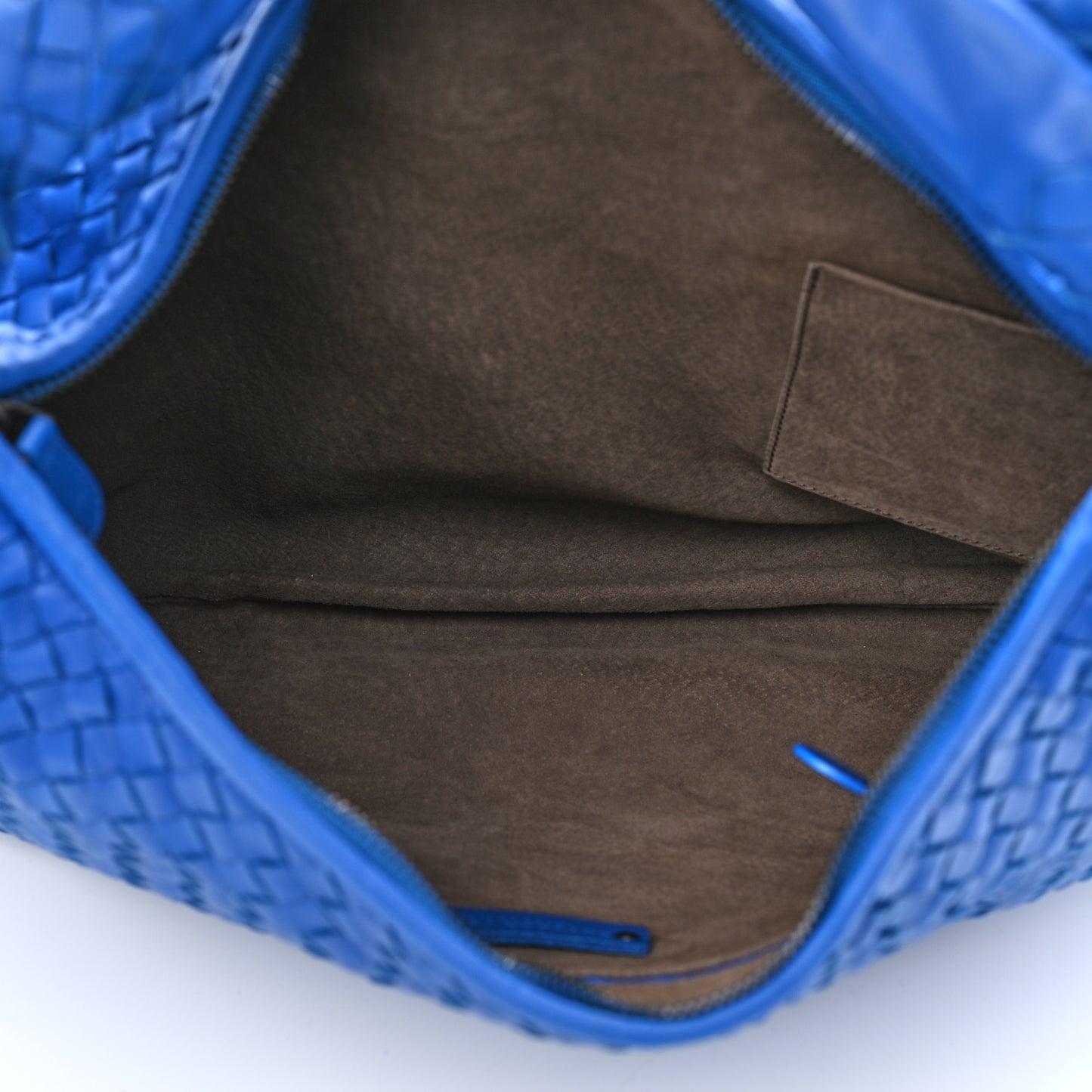 Nappa Intrecciato Medium Veneta Hobo Cobalt