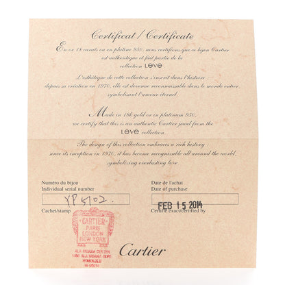 Cartier 18K White Gold 3 Diamond 5.5mm LOVE Ring 54 6.75 5 of 5