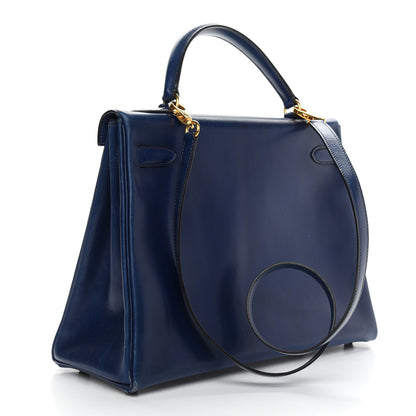 Hermes Box Kelly Retourne 32 Bleu Saphir 3 of 15