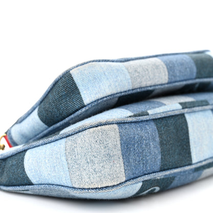 Louis Vuitton Denim Damier Monogram Patchwork Multi Pochette Accessories Blue Rouge 10 of 11