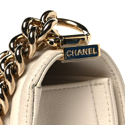 Chanel Caviar Quilted Small Boy Flap White 12 of 12