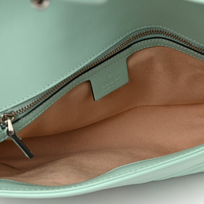 Gucci Calfskin Matelasse Small GG Marmont Shoulder Bag Water Green 5 of 7