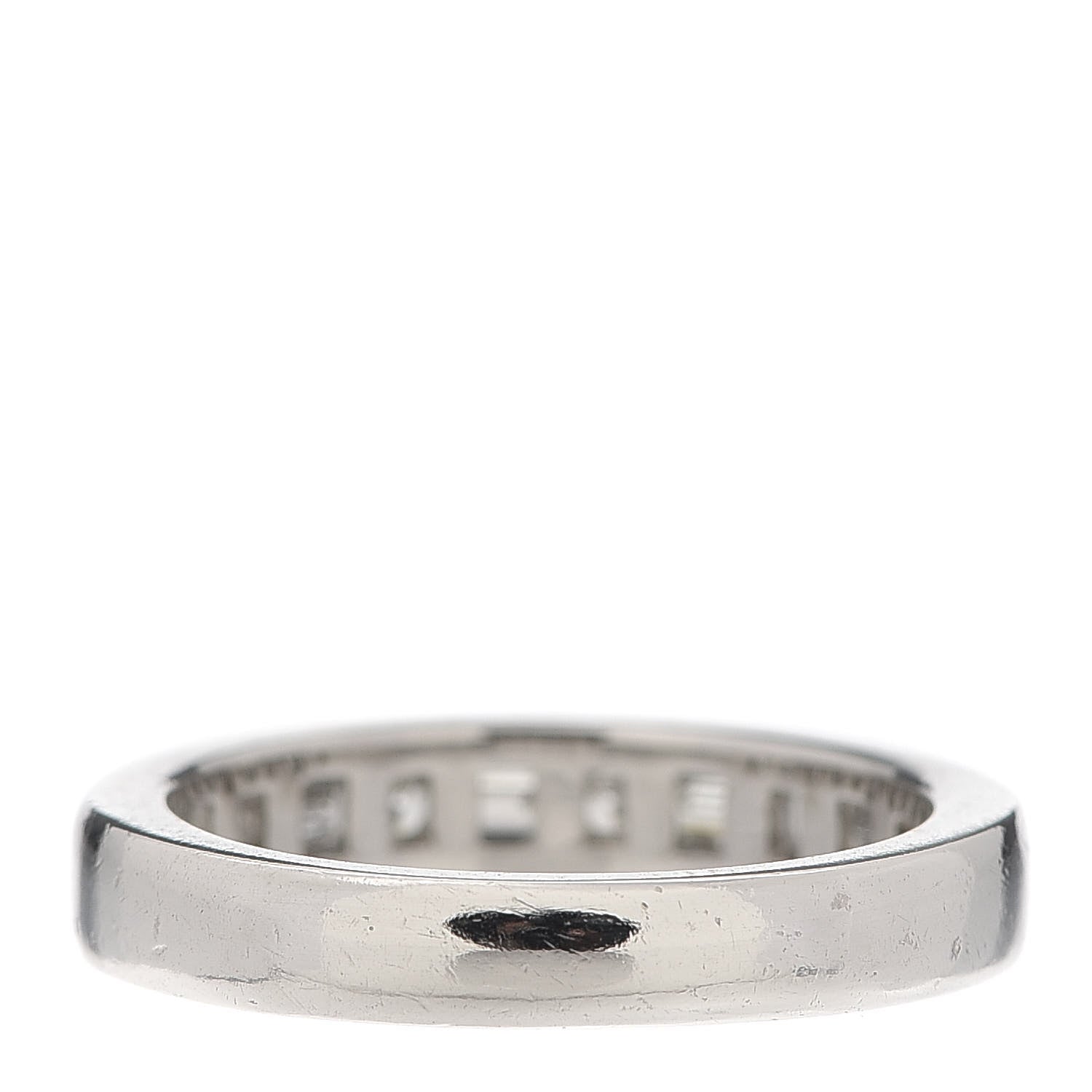 Tiffany Platinum Diamond 3mm Channel-Set Band Ring 52 6 3 of 5