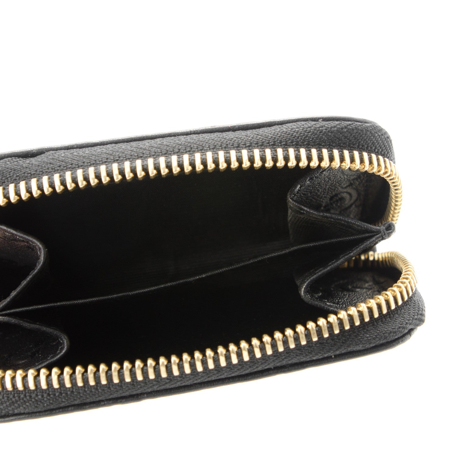 Gucci Guccissima Zip Around Coin Purse Wallet Black 5 of 7