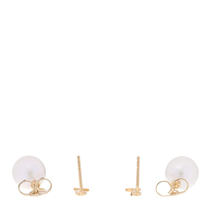 David Yurman 18K Yellow Gold Pearl Diamond Solari Drop Earrings 3 of 6