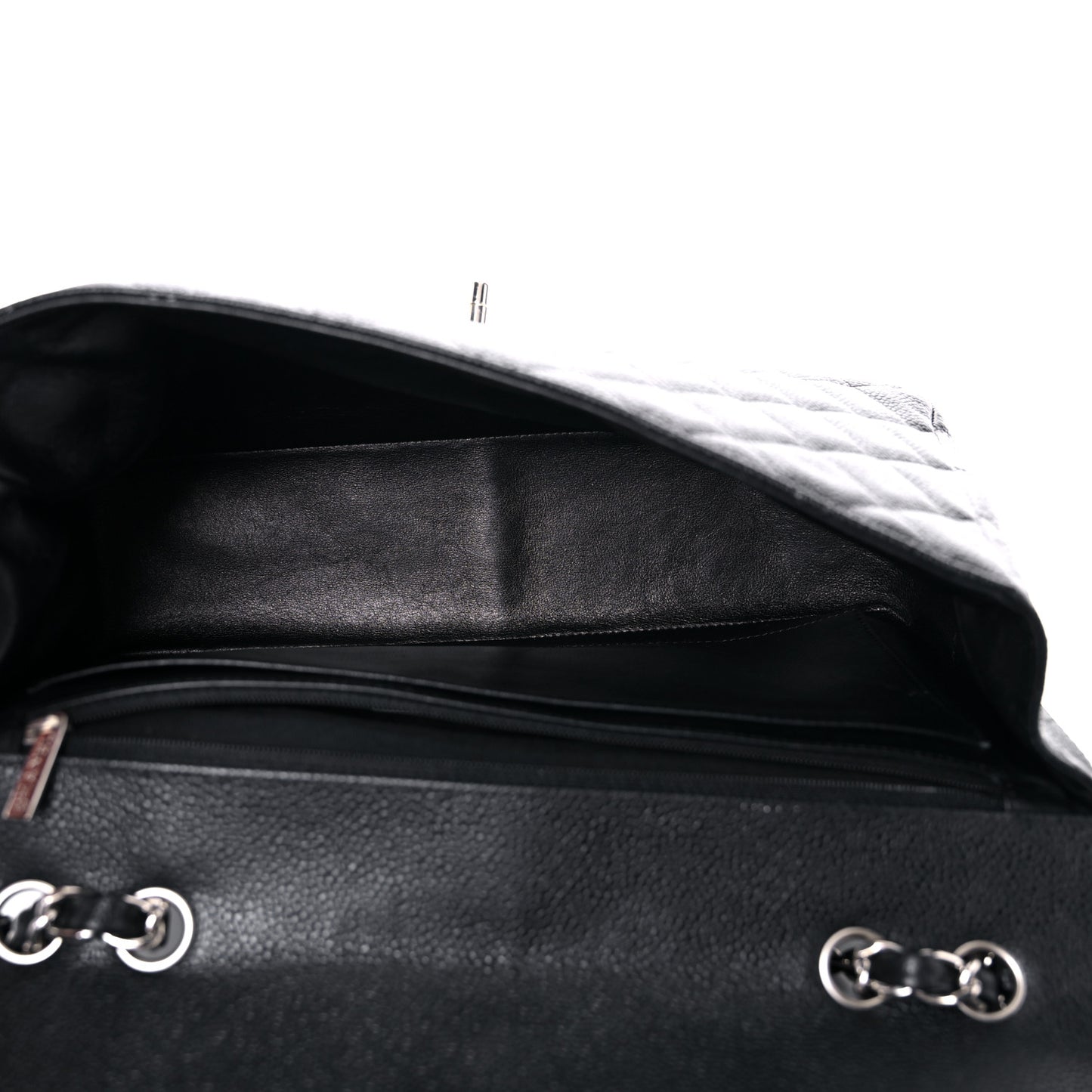 Caviar Quilted Jumbo Single Flap Black