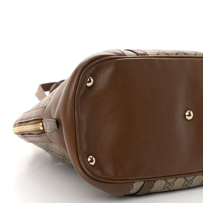 Gucci GG Supreme Monogram Margaux Calfskin Small Nice Top Handle Dome Bag Beige Ebony Acero 9 of 20