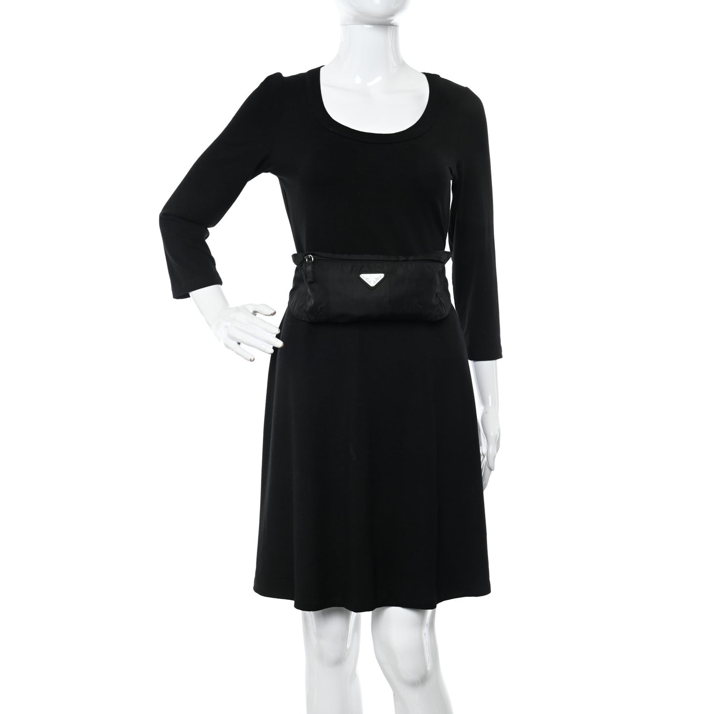 Tessuto Nylon Montagna Belt Bag Black