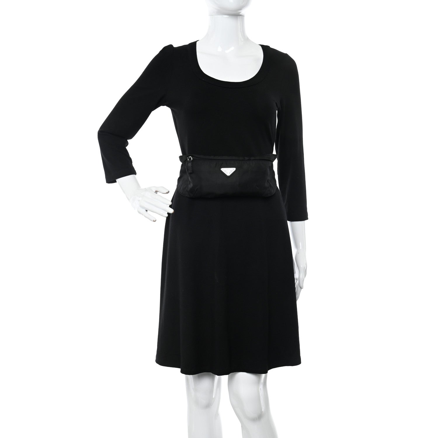 Prada Tessuto Nylon Montagna Belt Bag Black 2 of 11