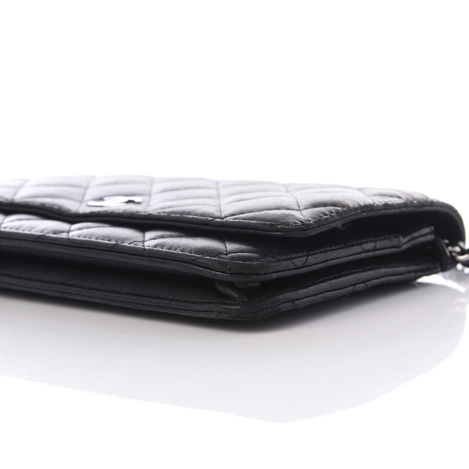 Chanel Lambskin Quilted Wallet On Chain WOC Black 9 of 11