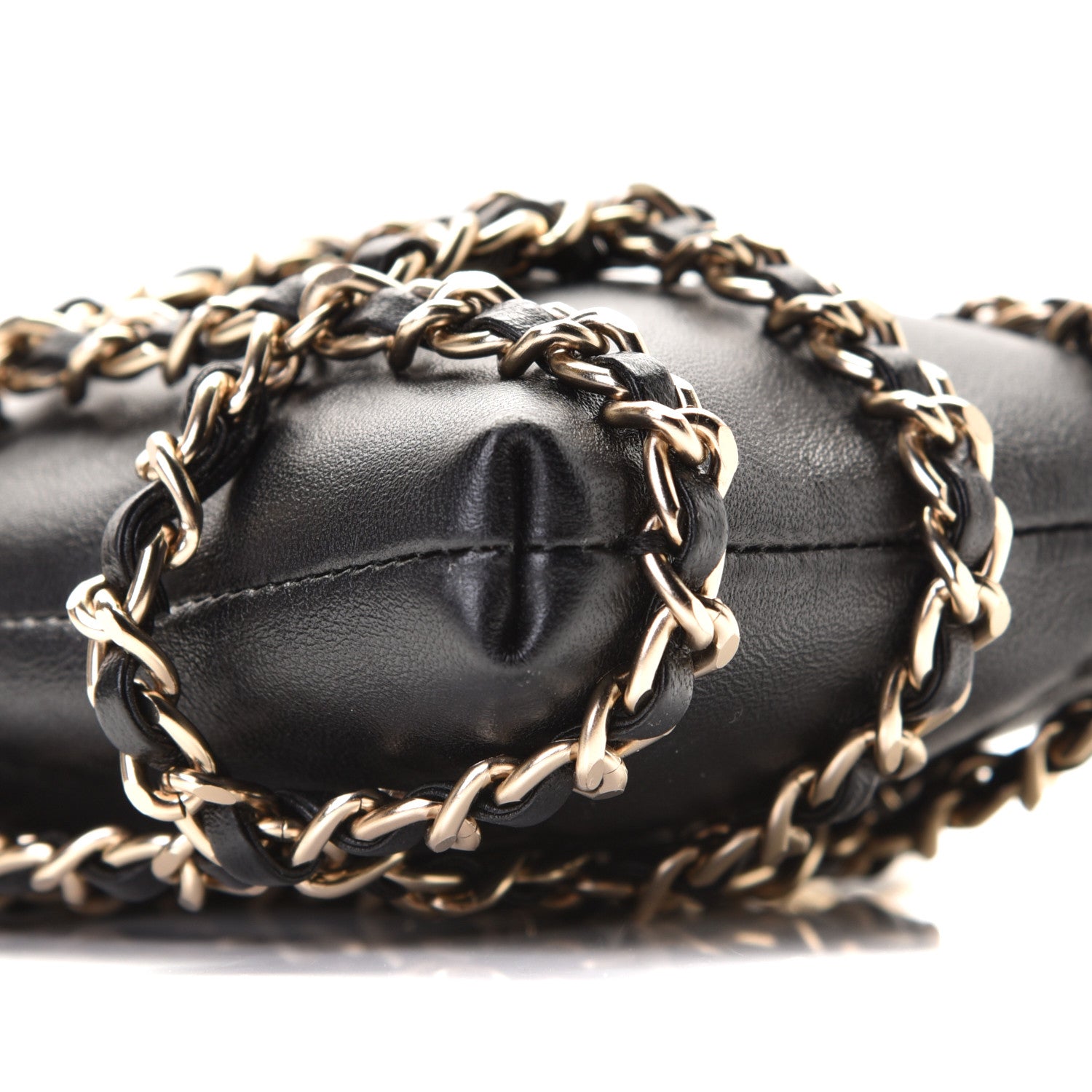 Chanel Lambskin Tech Me Out Clutch With Chain Black 8 of 9
