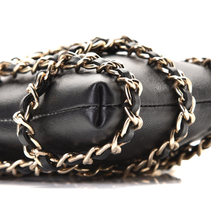 Chanel Lambskin Tech Me Out Clutch With Chain Black 8 of 9