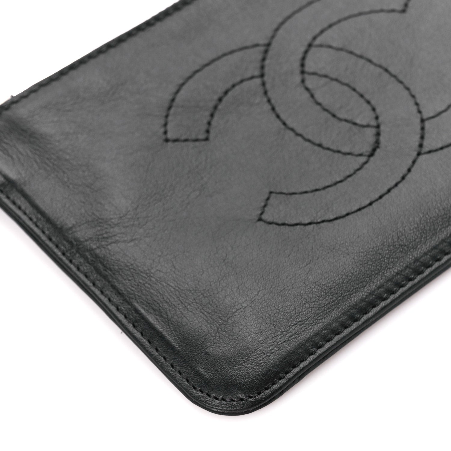 Chanel Calfskin CC Small Cosmetic Case Black 9 of 11