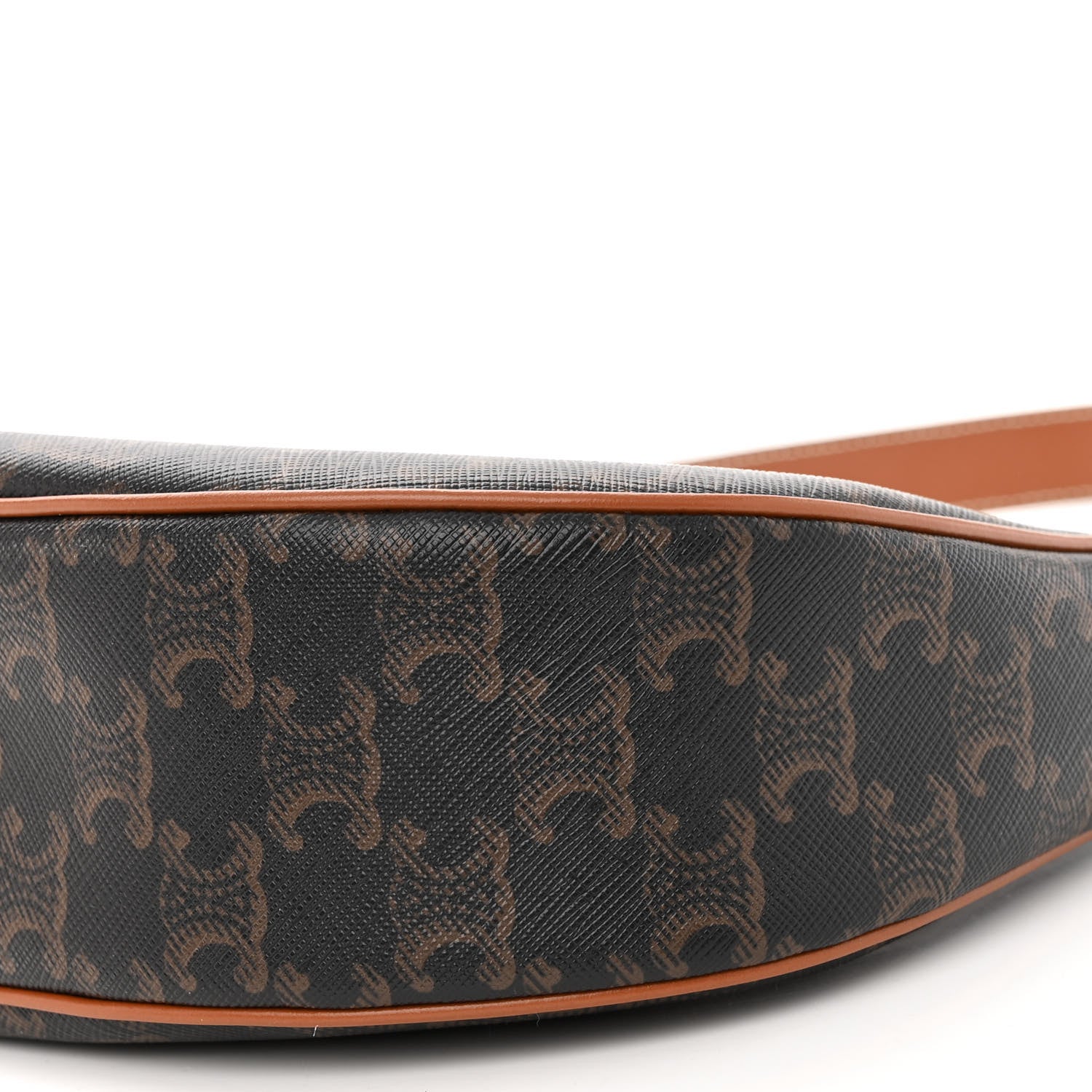 Celine Triomphe Canvas Calfskin Ava Shoulder Bag Tan 9 of 9