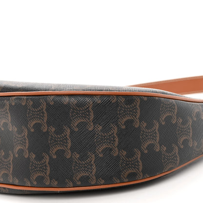 Celine Triomphe Canvas Calfskin Ava Shoulder Bag Tan 9 of 9