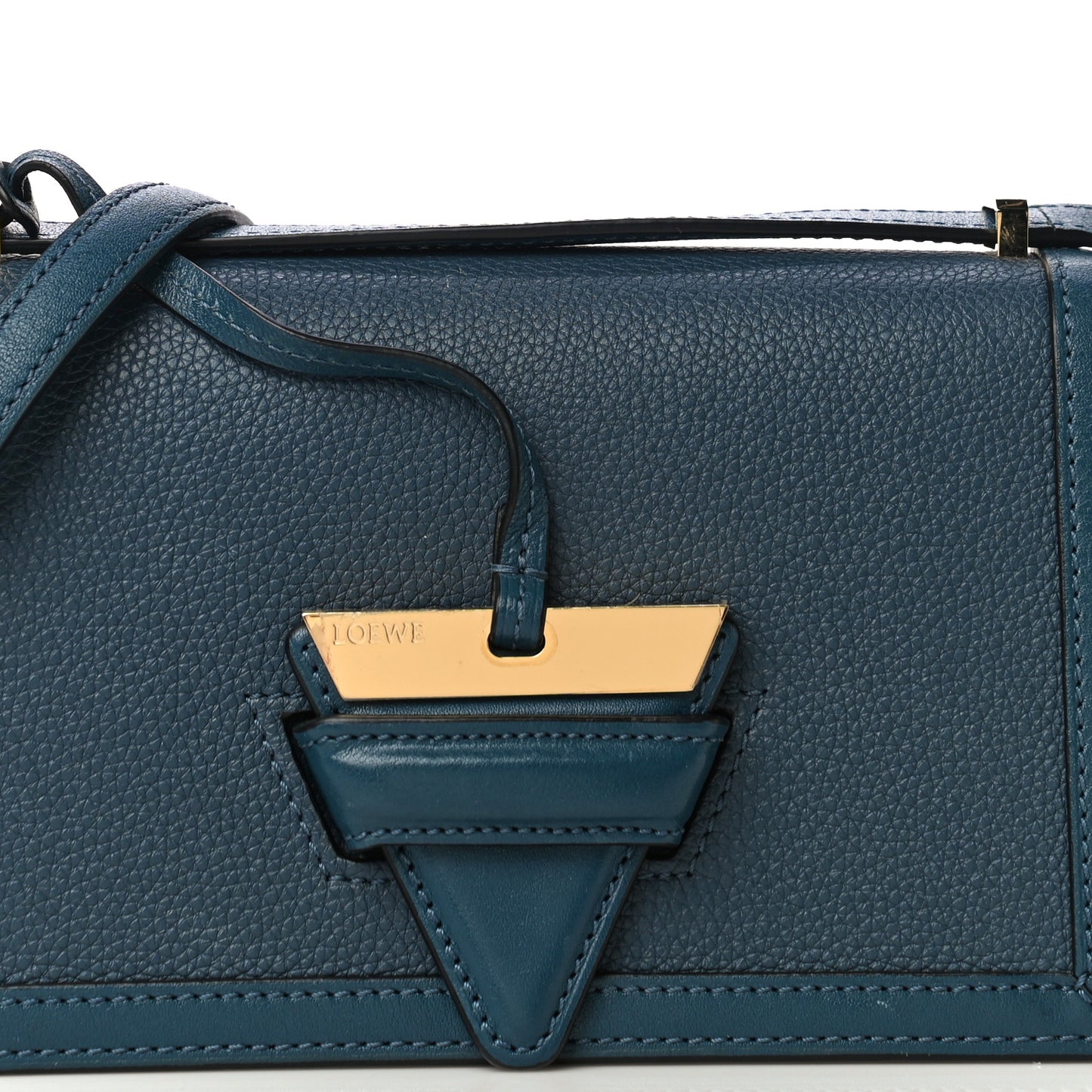Calfskin Mini Barcelona Shoulder Bag Navy