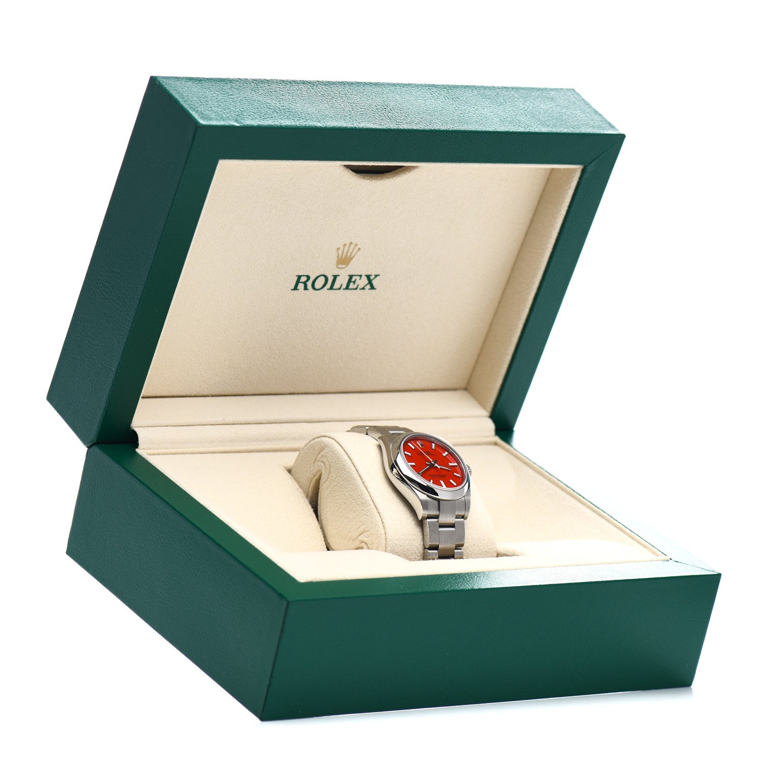 Rolex Stainless Steel 31mm Oyster Perpetual Watch Coral Red 277200 5 of 5