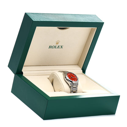 Rolex Stainless Steel 31mm Oyster Perpetual Watch Coral Red 277200 5 of 5