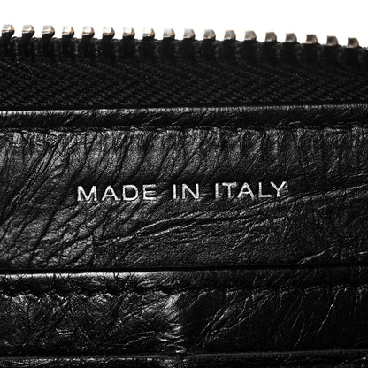 Chanel Aged Calfskin Quilted Reissue Large Gusset Zip Around Wallet So Black 7 of 10